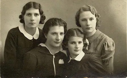 The Piwarski sisters, with Irena far left and Stanisława - grandmother of Magda Thomas - second from left