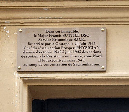 24th March 2025 – Unveiling of plaque commemorating Major Francis Suttill, 18 rue de Mazagran, Paris.